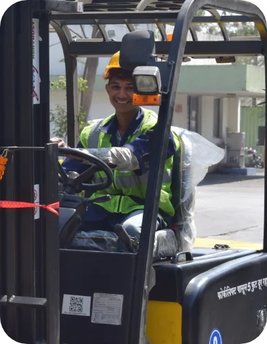 Battery operated Forklift operator