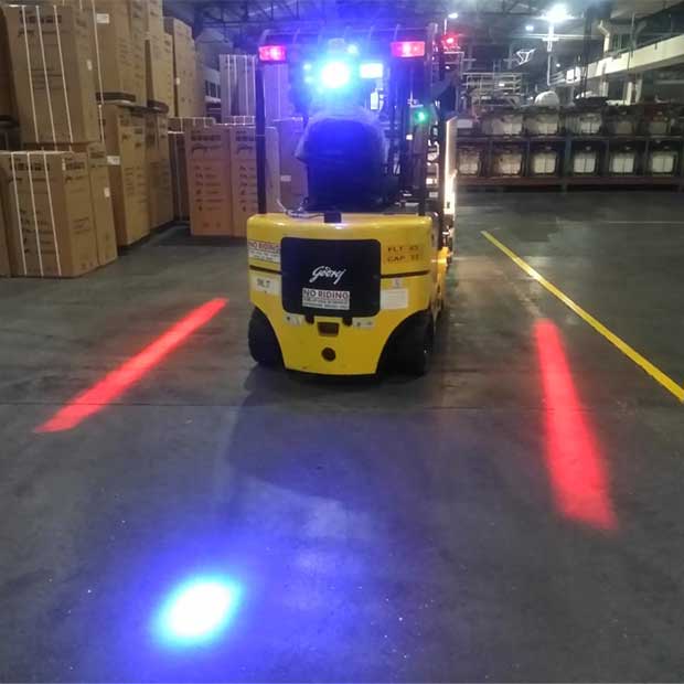 Godrej Forklift blue safety light