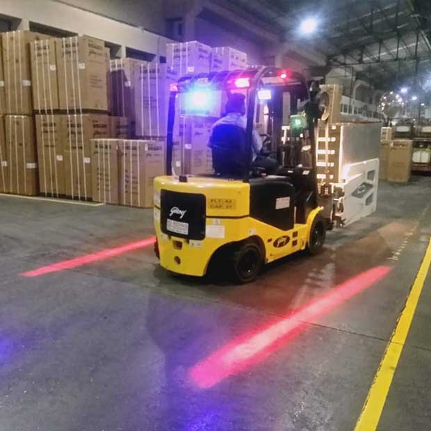 Godrej Forklift red safety light