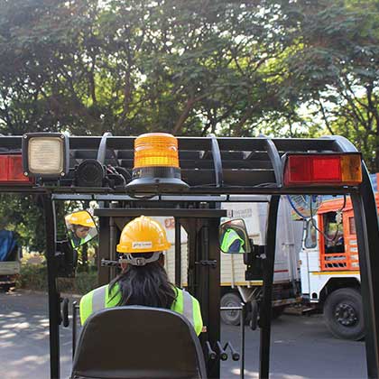 Godrej Forklift flashing light